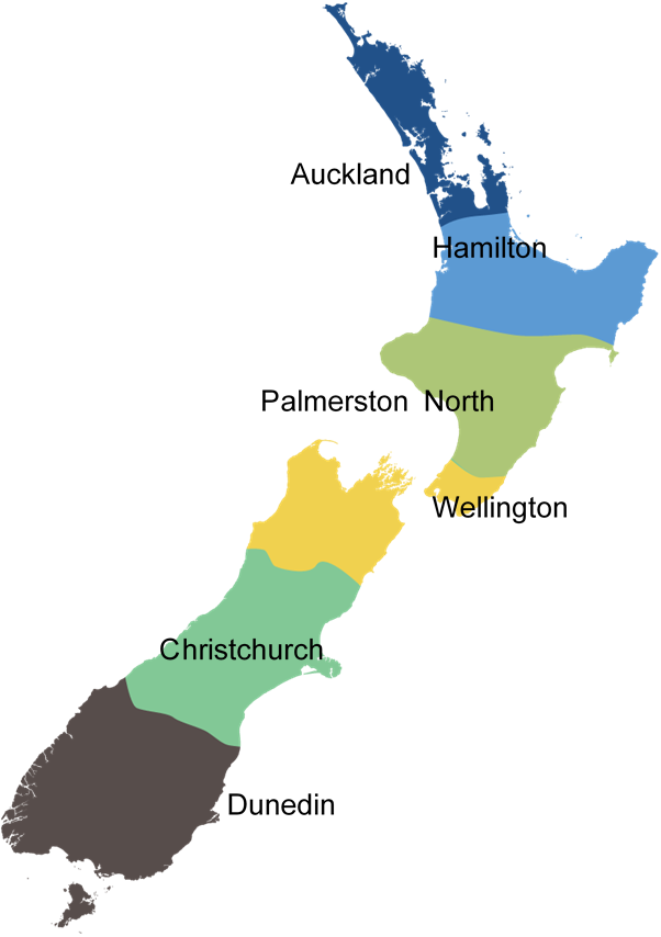 Daftar keuskupan di Selandia Baru