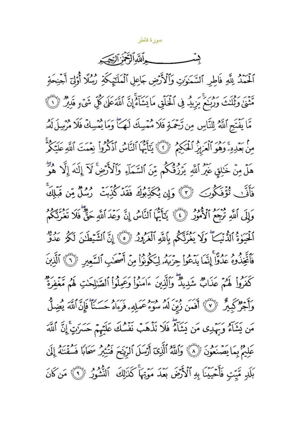 Surah Fatir