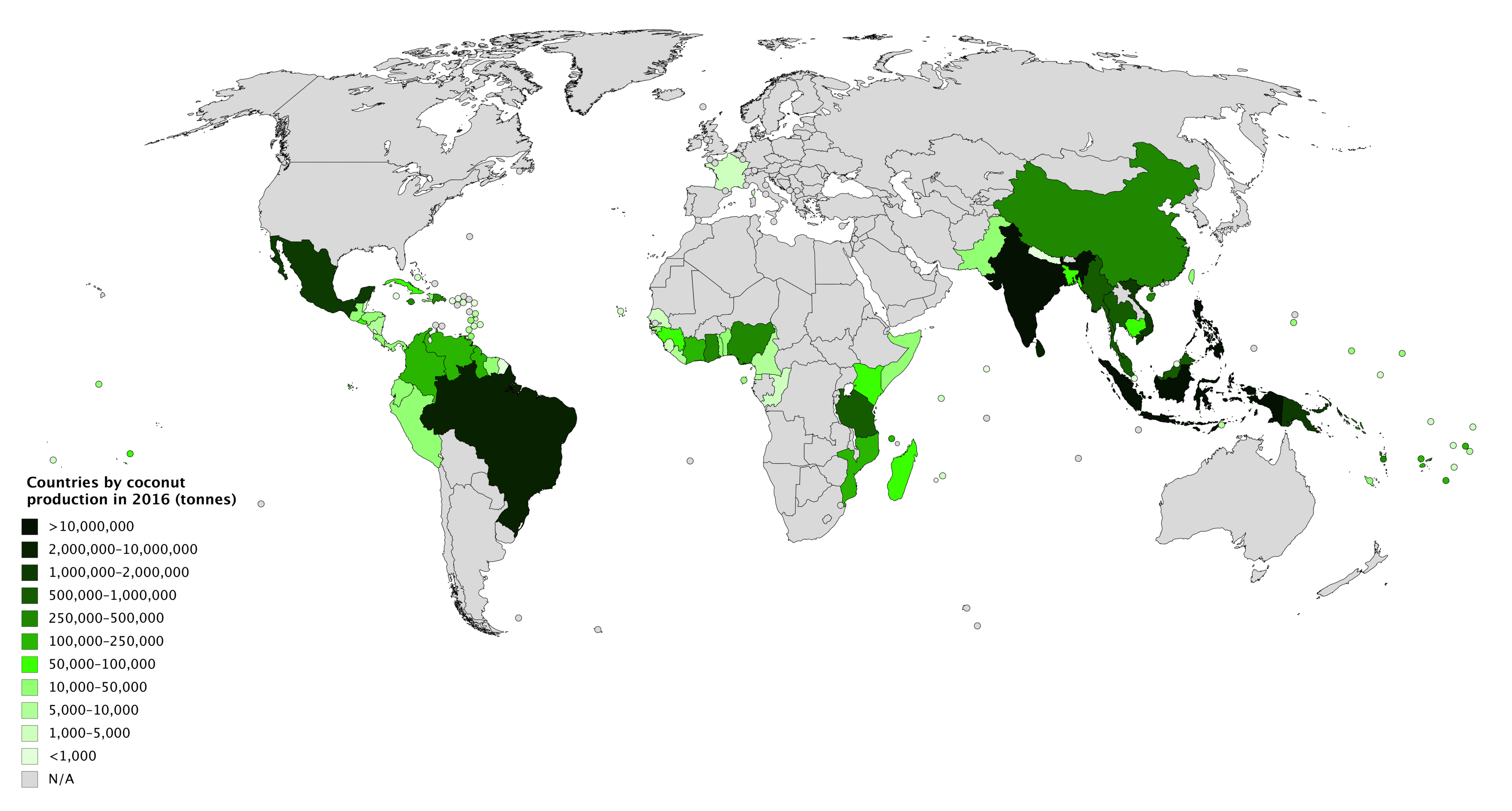 Daftar negara menurut produksi kelapa Daftar negara menurut produksi kelapa