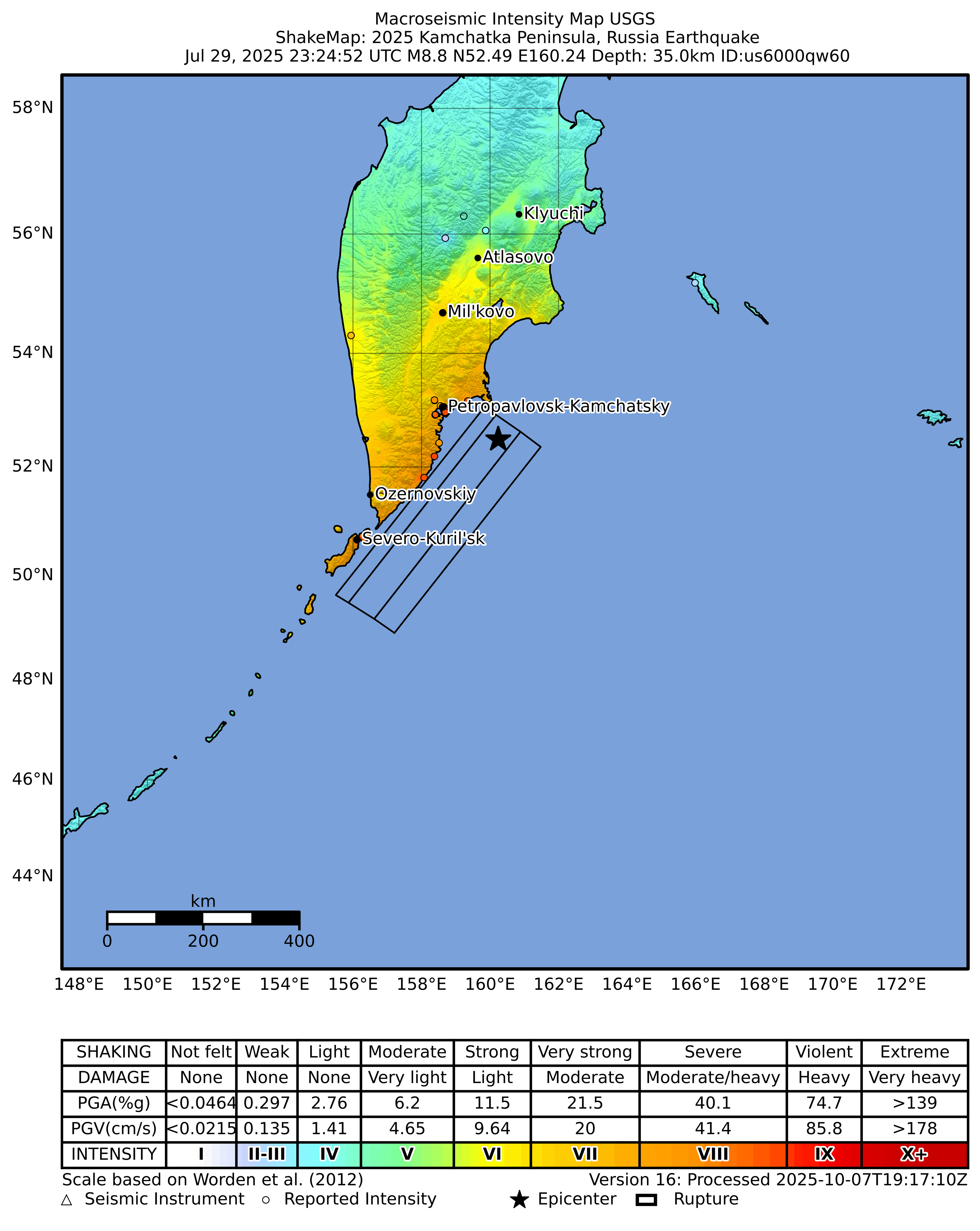 Gempa bumi Kamchatka 2025 Gempa bumi Kamchatka 2025