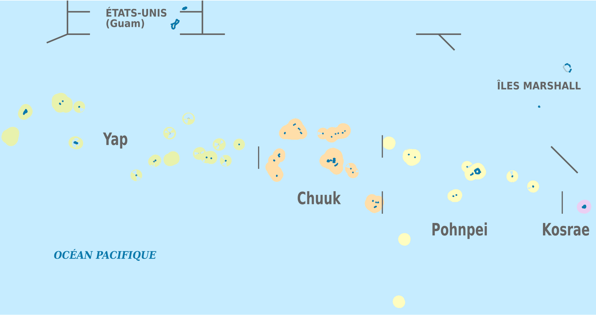 Negara bagian di Federasi Mikronesia Negara bagian di Federasi Mikronesia