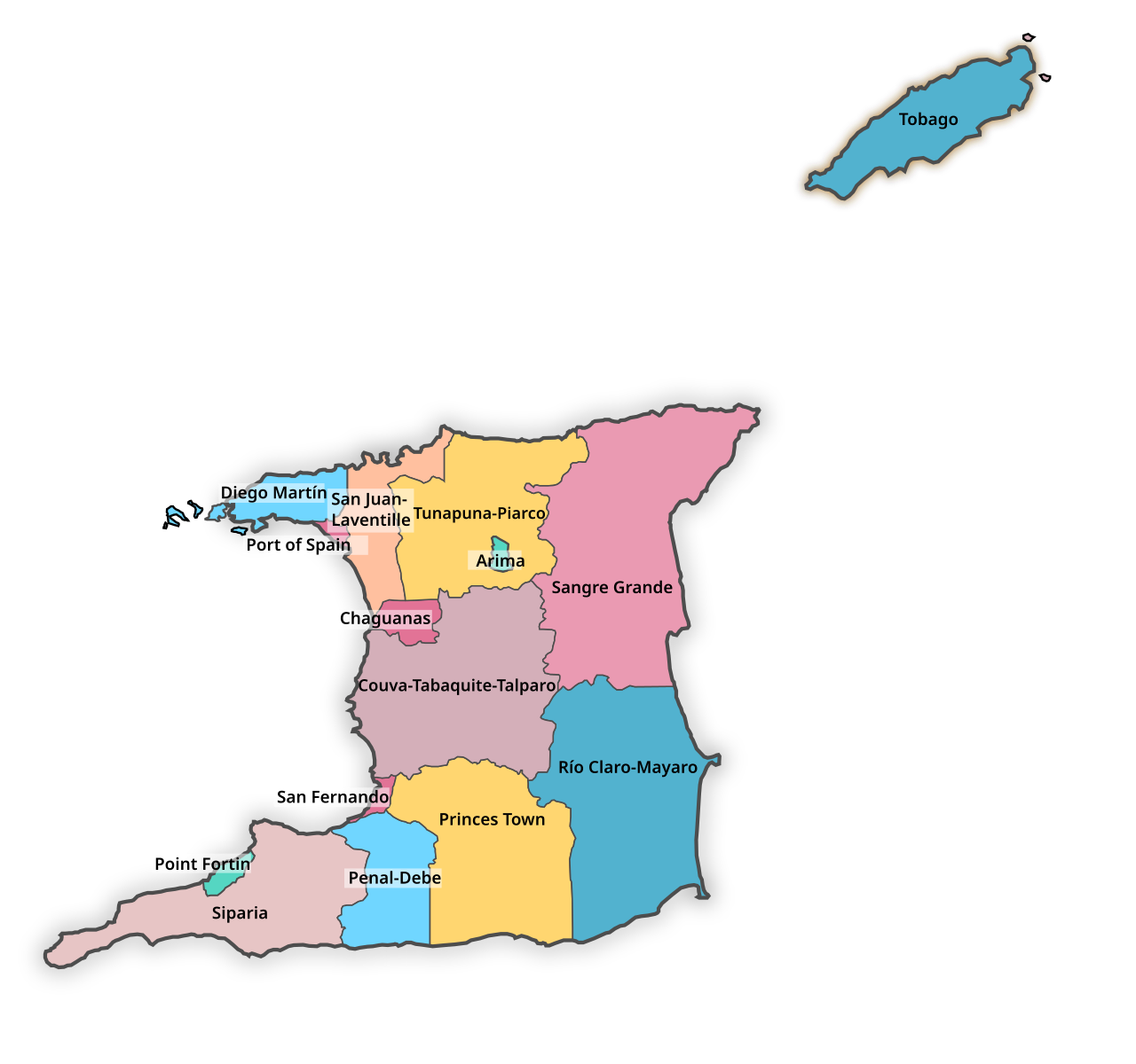 Region dan munisipalitas di Trinidad dan Tobago Region dan munisipalitas di Trinidad dan Tobago