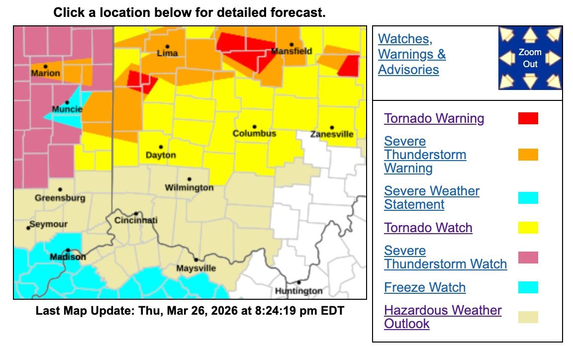 Tornado Warning Issued as Severe Weather Hits Multiple Regions